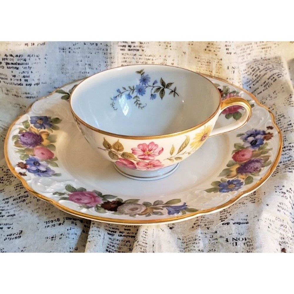 Matched set? Vintage Rosenthal Kronach Germany Floral Print Cup and Saucer